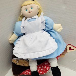 Plush Almas Designs Alice in Wonderland Topsy Turvy Flip Doll Queen of Hearts